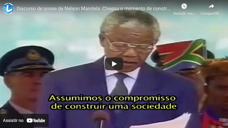video de Nelson Mandela discursando