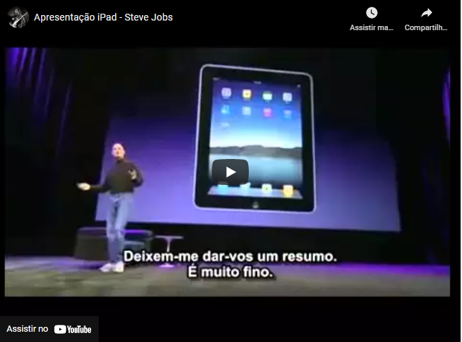 Video de Steve Jobs discursando