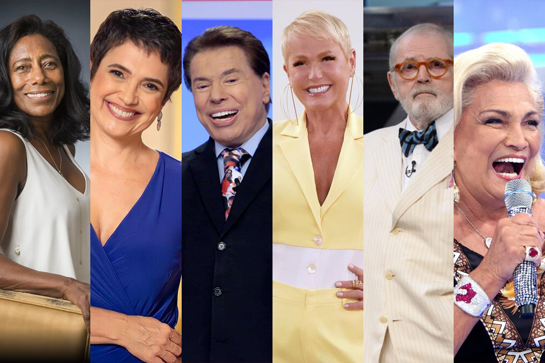 Gloria Maria, Sandra Annenberg, Silvio Santos, Xuxa, Jô Soares e Hebe Camargo são grandes comunicadores brasileiros