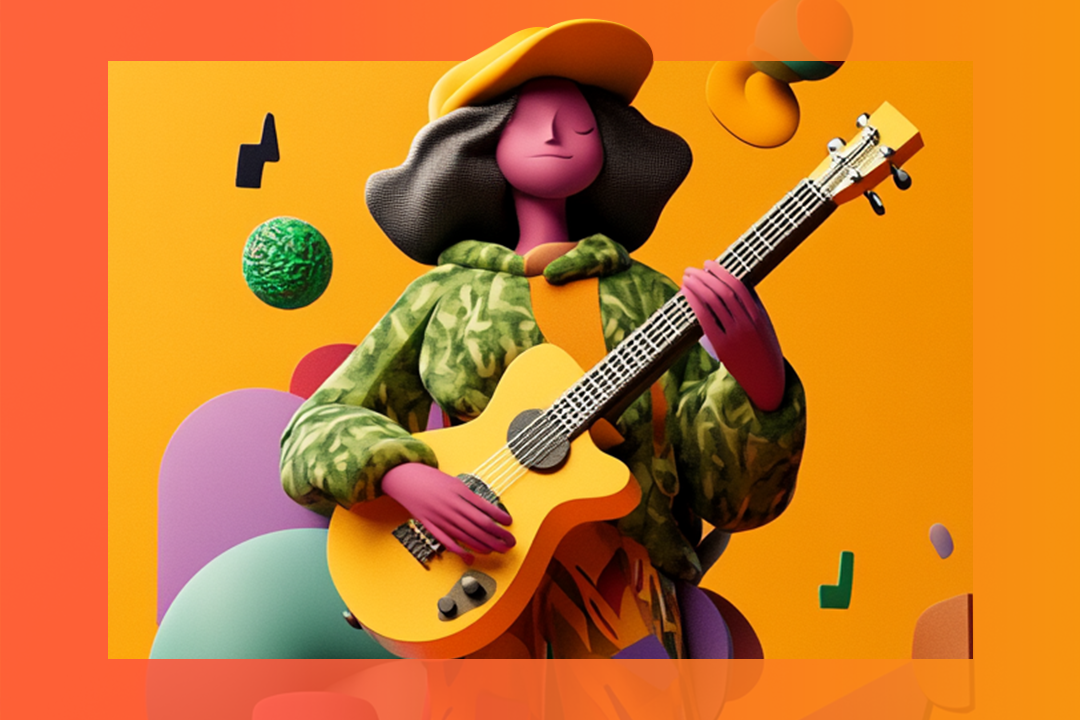 Ilustração de uma boneca de Inteligência Artificial tocando violação