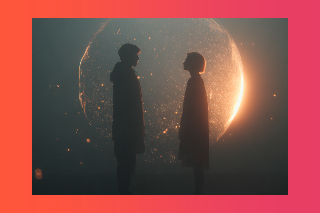 Duas pessoas se olhando entre si em silêncio