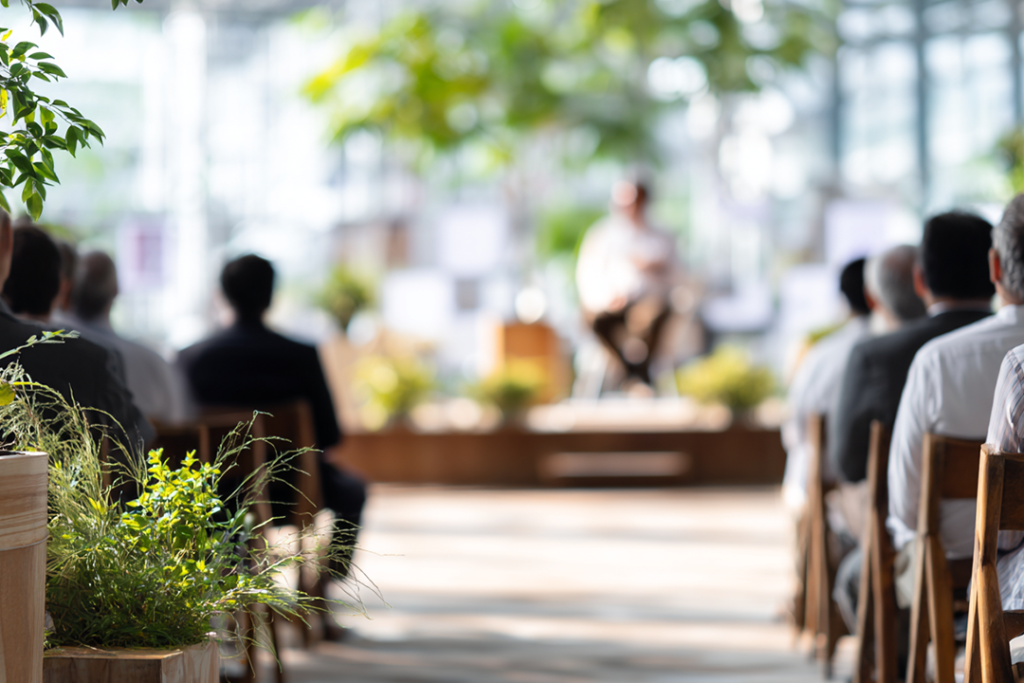 Palestra discute a importância de eventos sustentáveis e responsabilidade ESG